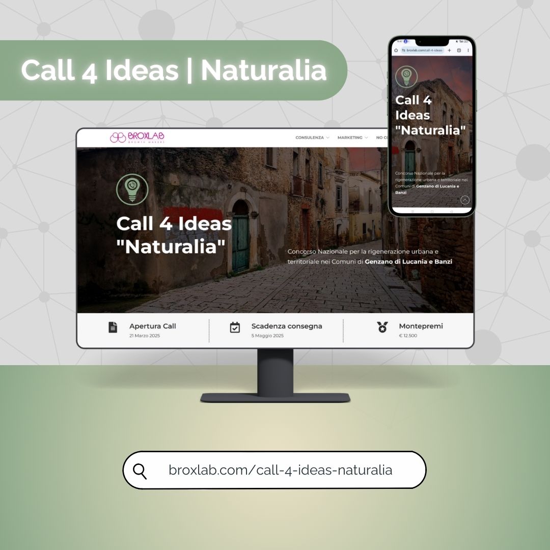 Call For Ideas_Naturalia_landing page Broxlab_Tiziano Mancusi Web Designer Basilicata